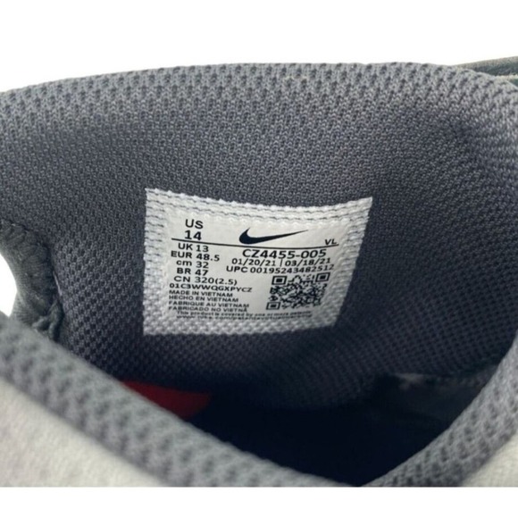 Nike React Mens 14 Alpha Huarache 3 Gray High Top Baseball Cleats CZ4455-005 - Picture 7 of 7